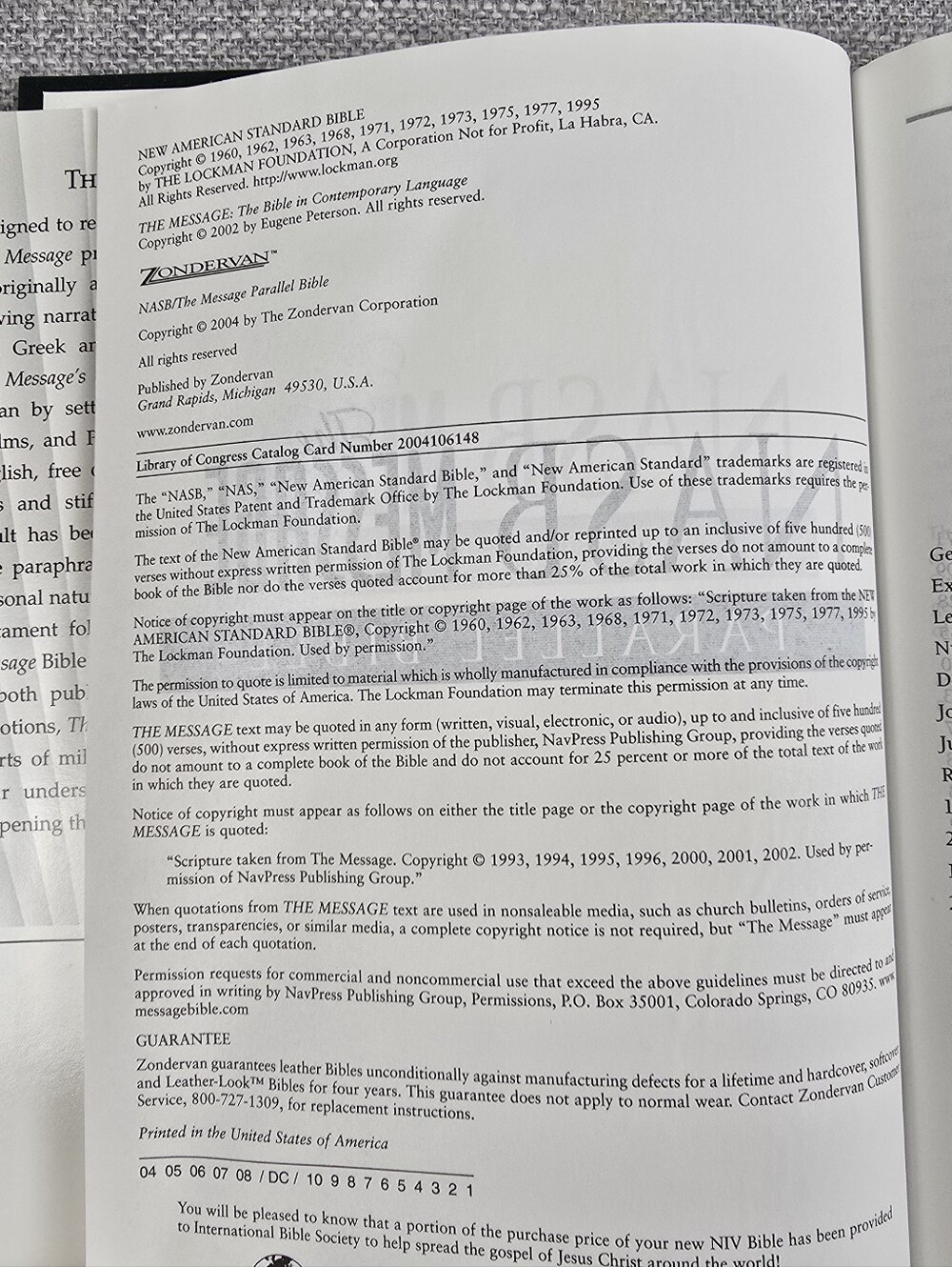 NASB Parallel Bible With Scripture And The Message - Picture 6 of 7